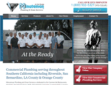 Tablet Screenshot of minutemanplumbingservices.net